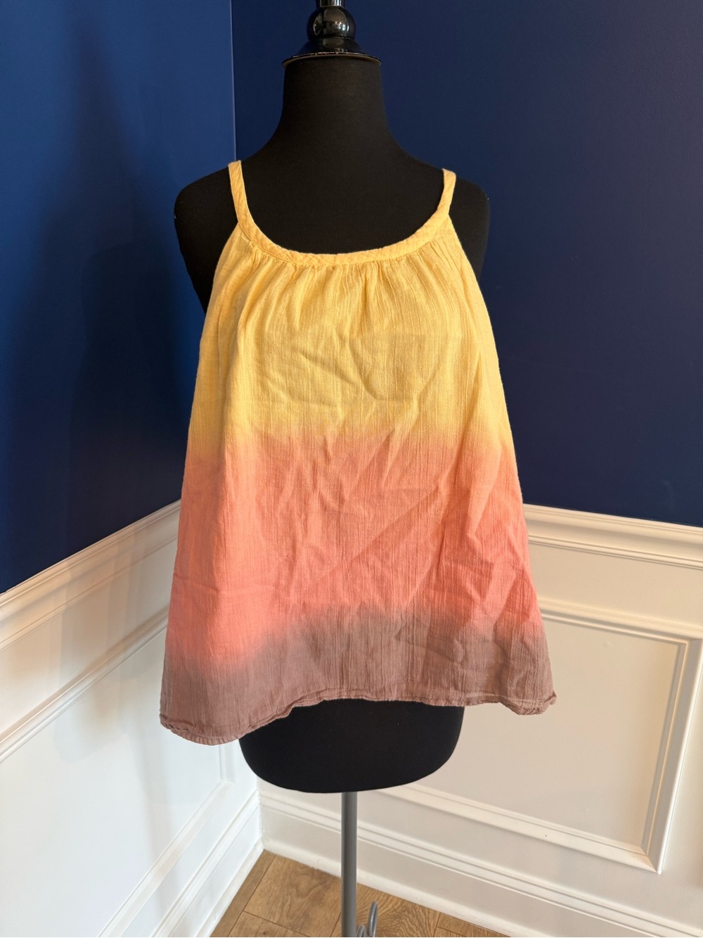 Anthropologie Women’s Ombre Spaghetti-Strap Tank Top - Yellow, Pink & Brown